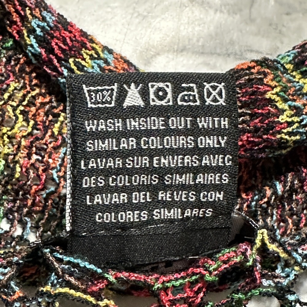Neslay Paris Women's Knit Rainbow MultiColor Open Wear Cardigan Size S/M - Picture 4 of 10